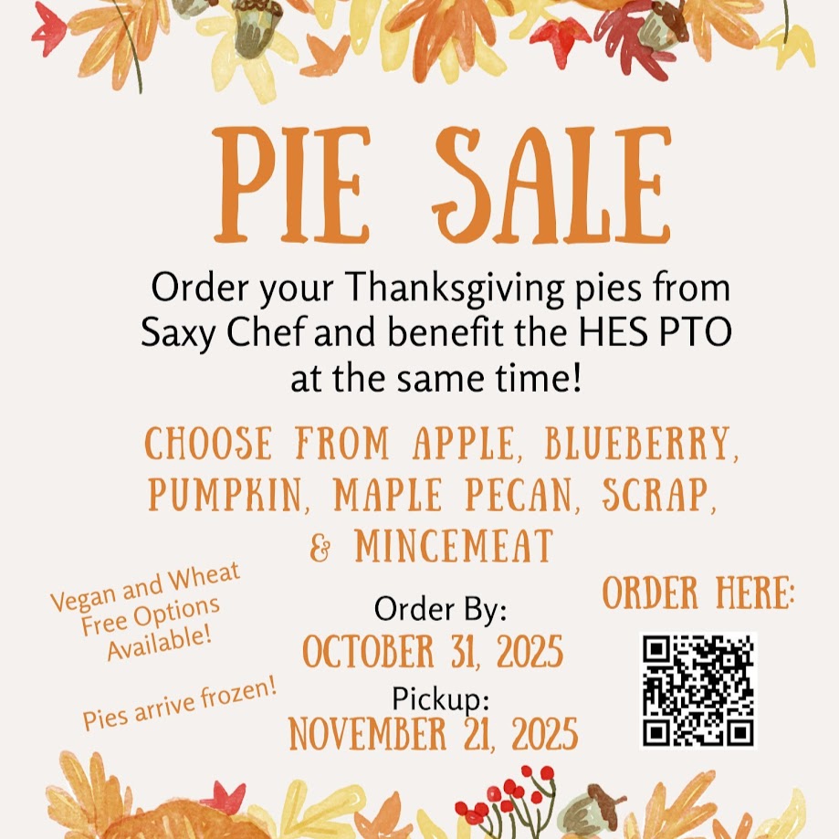 Pie sale flyer